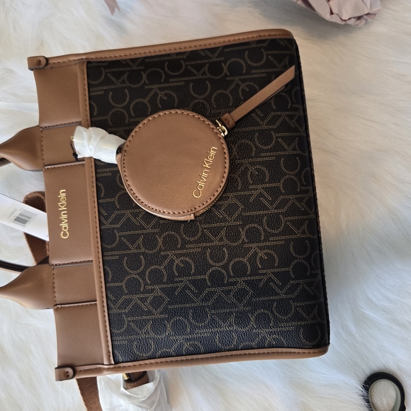 Calvin Klein Brown and Brown Women's Bag - Picture 8 of 11